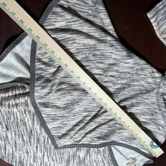 One World Live & Let Live Cardigan Beige & Gray Open Front Long Sleeve Size 2X - Picture 8 of 8